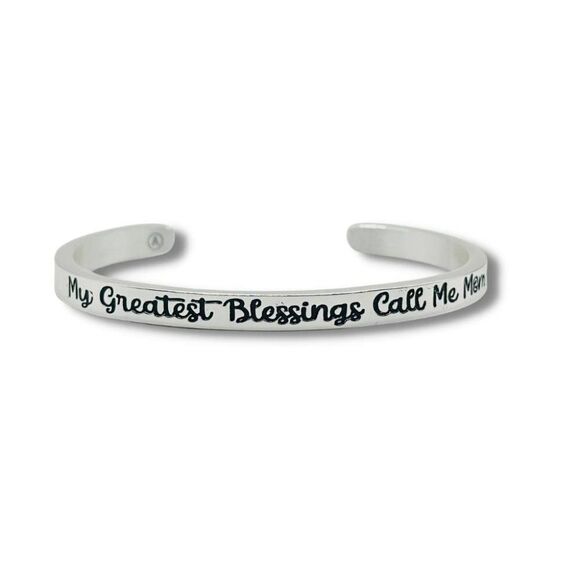 Alisa Michelle - Silver Cuff - My Greatest Blessings Call Me Mom - NWT - Picture 1 of 2